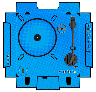 Numark PT 01 incl. Sides Skin Gradienter Blue Light